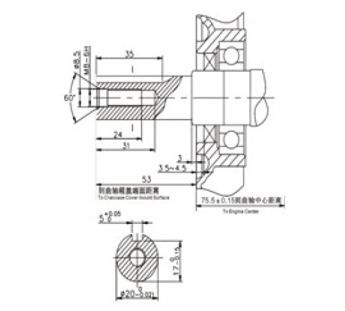 Двигатель бензиновый Honda GX160 (D=20 mm)/ (Key / Цилиндр под шпонку 20/53) Двигатель бензиновый Honda GX160 (D=20 mm)/ (Key / Цилиндр под шпонку 20/53)