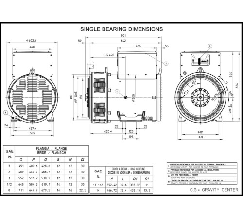 Mecc Alte ECO38-2М/4C SAE 1/14 (200 кВт) (033975) Mecc Alte ECO38-2М/4C SAE 1/14 (200 кВт) (033975)