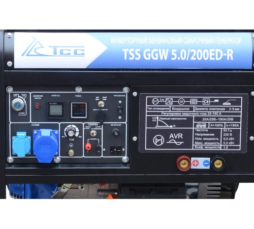 Инверторный бензиновый сварочный генератор TSS GGW 5.0/200ED-R Инверторный бензиновый сварочный генератор TSS GGW 5.0/200ED-R