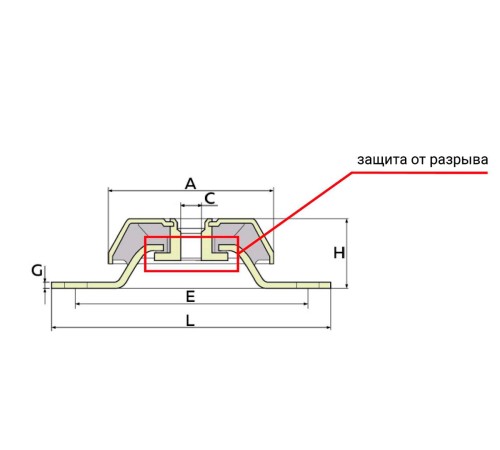 Виброопора (PDH150/50/183, M20 NR60) Виброопора (PDH150/50/183, M20 NR60)