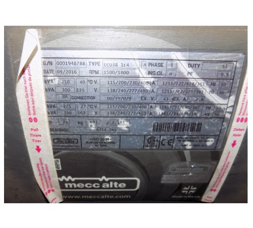 Синхронный генератор Mecc Alte ECO38-1L SAE 2/11,5 (200 кВт) (13815) Синхронный генератор Mecc Alte ECO38-1L SAE 2/11,5 (200 кВт) (13815)