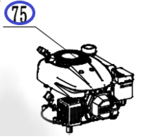 Двигатель бензиновый KV180A SAV (G46;51;53)/Gasoline engine KV180A SAV (G46;51;53), №51 (31303500020) (057548)