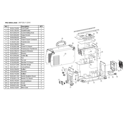 Сварочный инвертор TSS PRO MMA-250D (67120) Сварочный инвертор TSS PRO MMA-250D (67120)
