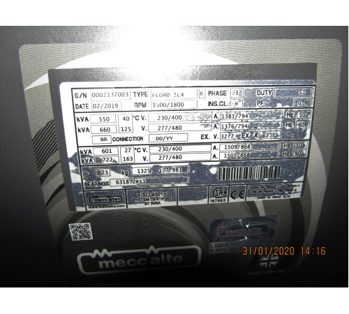 Mecc Alte ECO40-1L SAE 1/14 (440 кВт) (015172) Mecc Alte ECO40-1L SAE 1/14 (440 кВт) (015172)