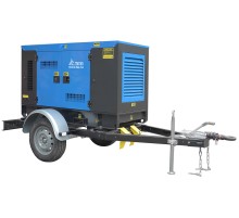 Дизельный генератор ТСС ЭД-16-Т400-1РКМ5 в шумозащитном кожухе на шасси