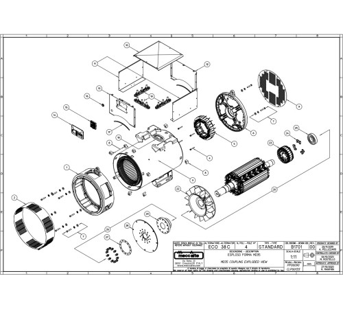 Mecc Alte ECO38-2М/4C SAE 1/14 (200 кВт) (033975) Mecc Alte ECO38-2М/4C SAE 1/14 (200 кВт) (033975)