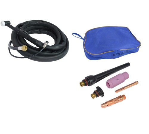 Горелка сварочная TIG с газовым охлаждением WP-17 (2-pin, 4м) / Torch for TIG welding Горелка сварочная TIG с газовым охлаждением WP-17 (2-pin, 4м) / Torch for TIG welding