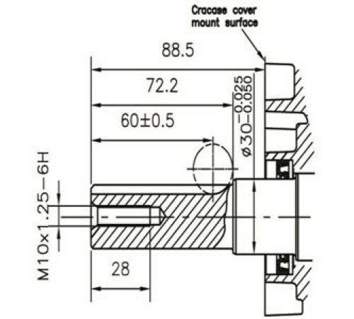 Двигатель дизельный 186FA (А1-тип, под шпонку Ø 25мм) - K1 (017963)